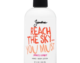 Hand + Body Lotion - Japanese Kumquat/Jojoba Oil/Shea Butter/Cocoa Butter/Dry Skin Relief/ Vegan Body Creme / Teen Skin Care/ Inspirational