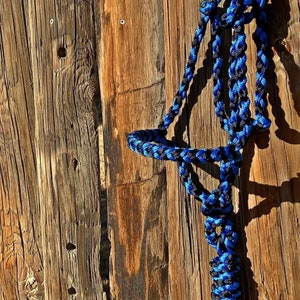 Hand Braided Round Nose Muletape Halter with Matching 8’ Lead Rope