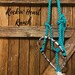 Turquoise With Snakeskin Lariat Rope Nose Muletape Halter With Matching ...