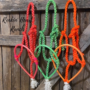 Lariat Rope Nose Halter Horse Halter Muletape Rope Halter Horse Tack Equine Halter Rodeo Halter Custom Horse Tack Lead Rope