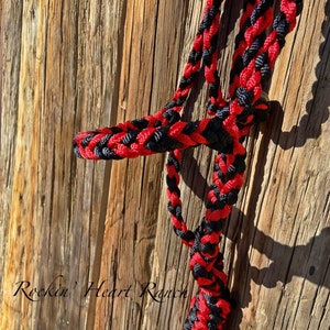 Hand Braided Round Nose Muletape Halter with Matching 8’ Lead Rope