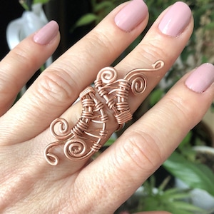 Copper Arthritis Ring, Arthritis Finger Splint Ring, Adjustable Pure Copper Ring,