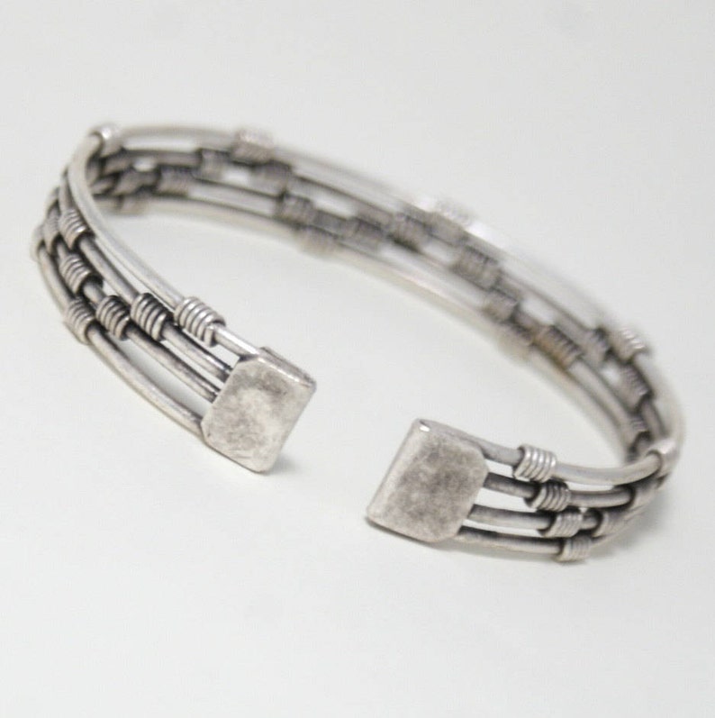 Silver Cuff Bracelet Men Mens Silver Bracelet Men Bracelet Etsy