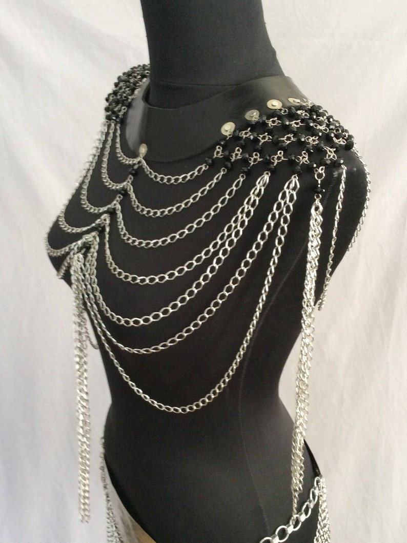 Shoulder Jewelry, Shoulder Necklace, Body Chain Jewelry, Body Necklace, Shoulder Chain, Harness Chain Necklace, Festival Clothing Women, image 5