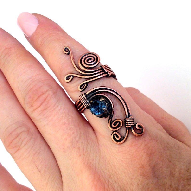 Wire Wrapped Jewelry Handmade Ring Copper Wire Jewelry Wire Etsy