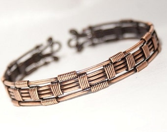 Copper Mens Bracelet, Mens Copper Bracelet, Mens Copper Cuff, Mens Gift, Copper Bracelet Men, Copper Jewelry, Anniversary Gift For Men