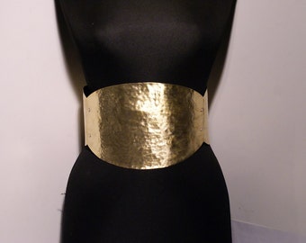 brass belt - metal belt - corset belt - Big Belt - Gold Belt - Thick Belt - Metal Corset Belt - Adjustable