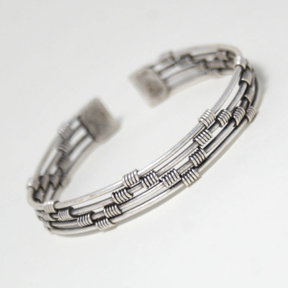 Pulsera de plata de los hombres brazalete de plata pulsera Etsy