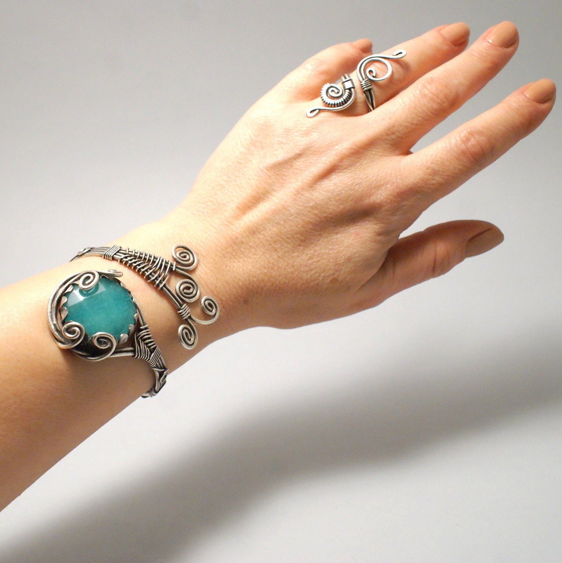 Aquamarine Bracelet Aquamarine Cuff Bracelet Aquamarine | Etsy