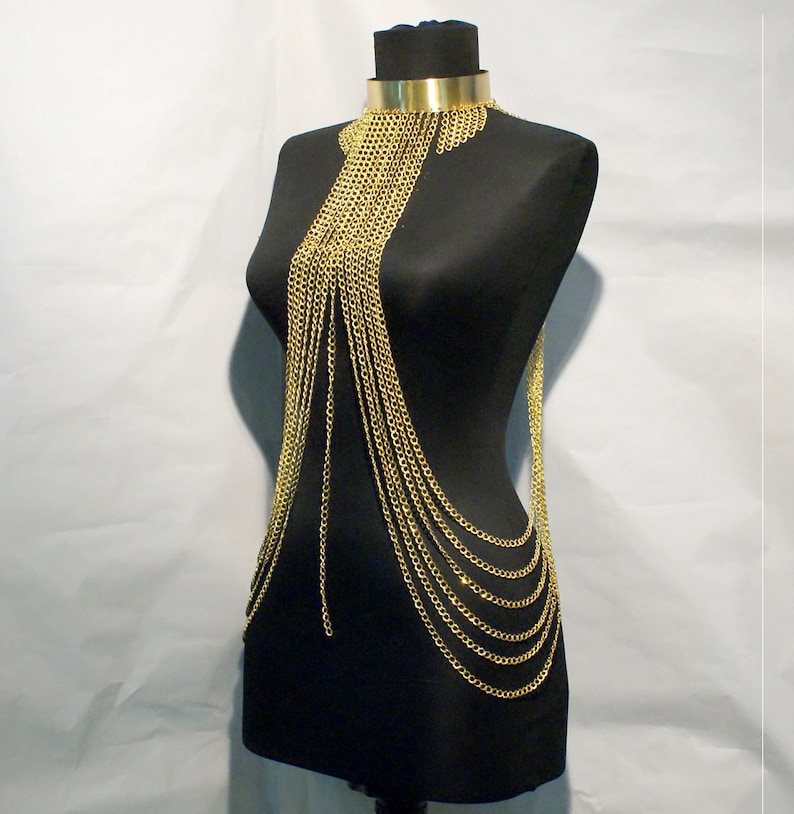 Gold Body Chain / Body Chain Necklace / Body Jewelry / Body Etsy UK
