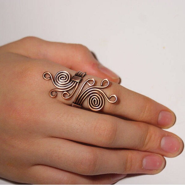 Copper Wire Ring - Etsy