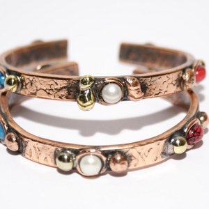 Solid Copper Cuff Bracelet For Women Unique Gift For Her