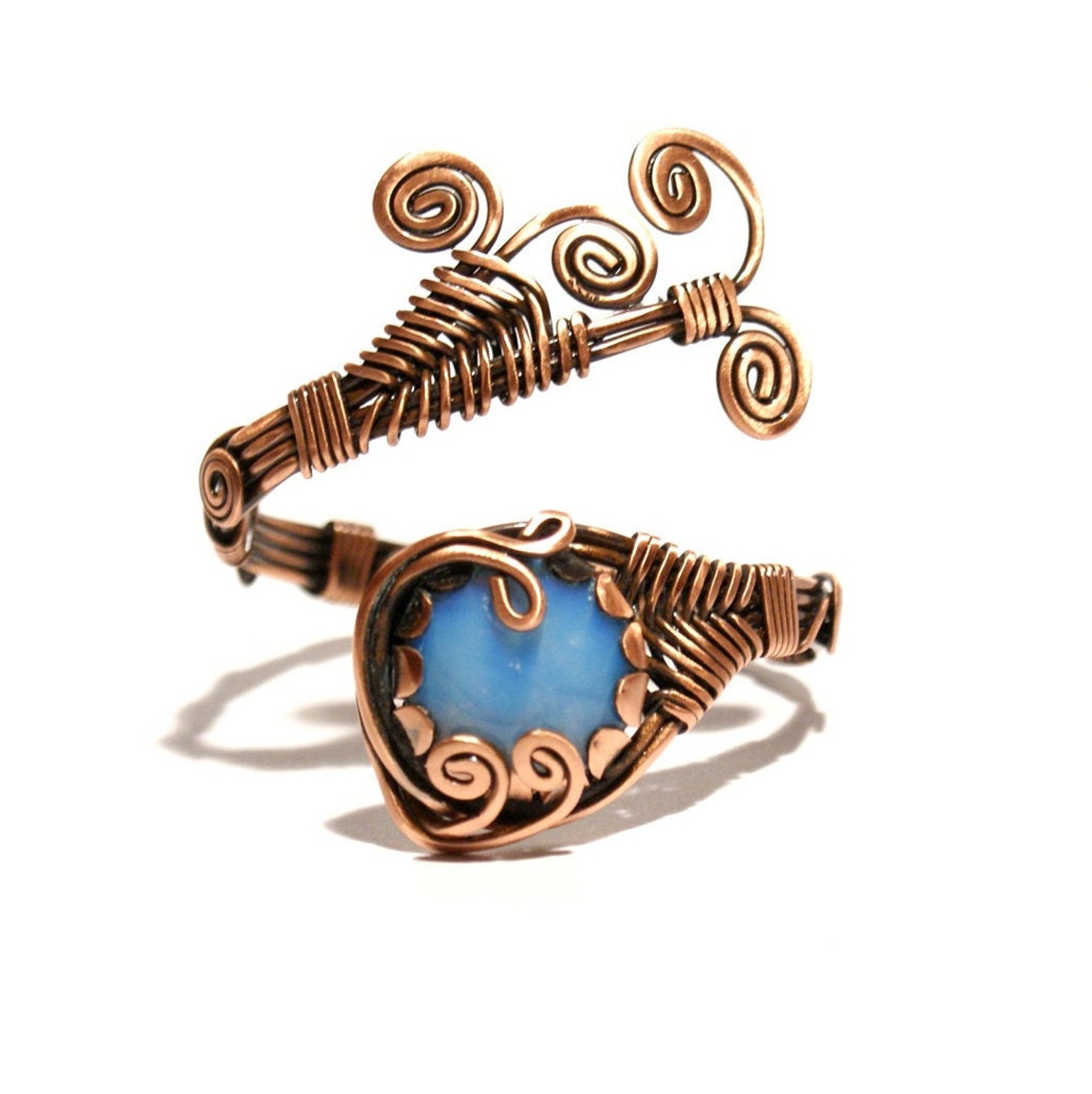 Copper Bracelet With Stone Moonstone Cuff Bracelet Moonstone Etsy