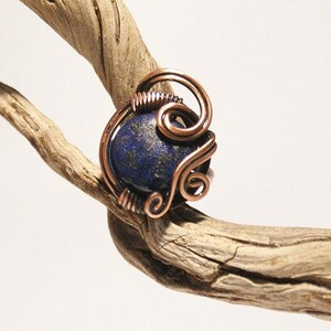 Copper Lapis Lazuli Ring, Copper Ring, Copper Jewelry, Statement Ring ...