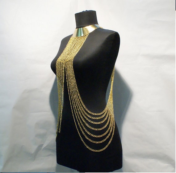 Body Chain, Body Chain Necklace, Gold Body Chain, Chain Necklace, Body  Chain Gold, Body Chain Jewelry, Body Necklace, 