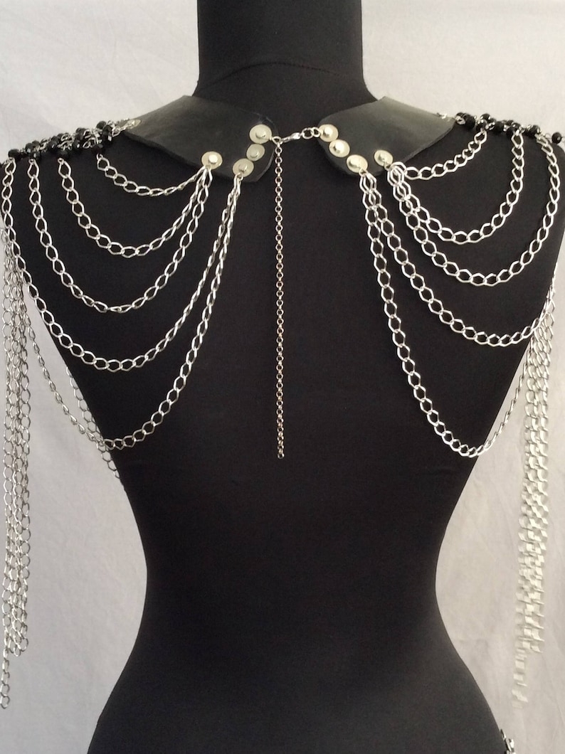 Shoulder Jewelry, Shoulder Necklace, Body Chain Jewelry, Body Necklace, Shoulder Chain, Harness Chain Necklace, Festival Clothing Women, image 4