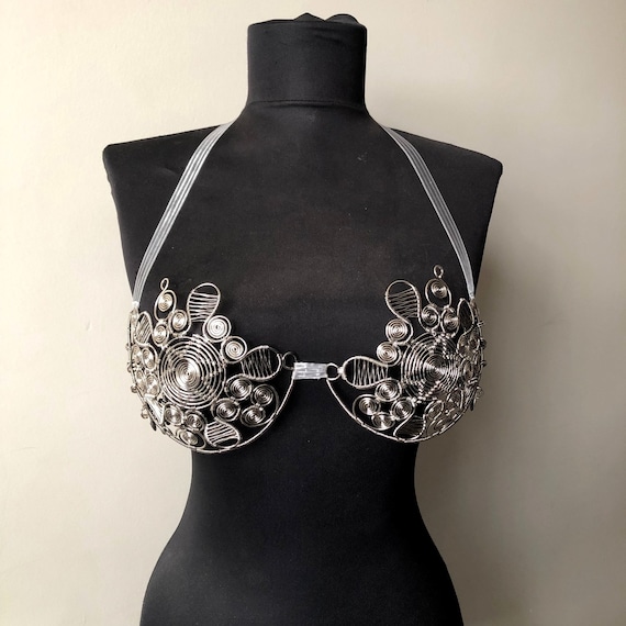 Copper Bra Metal Bra Belly Dance Costume Bra Goddess Bra Dance