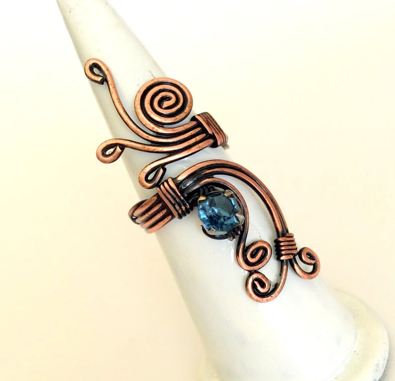 Wire Wrapped Jewelry Handmade Ring Copper Wire Jewelry Wire Etsy