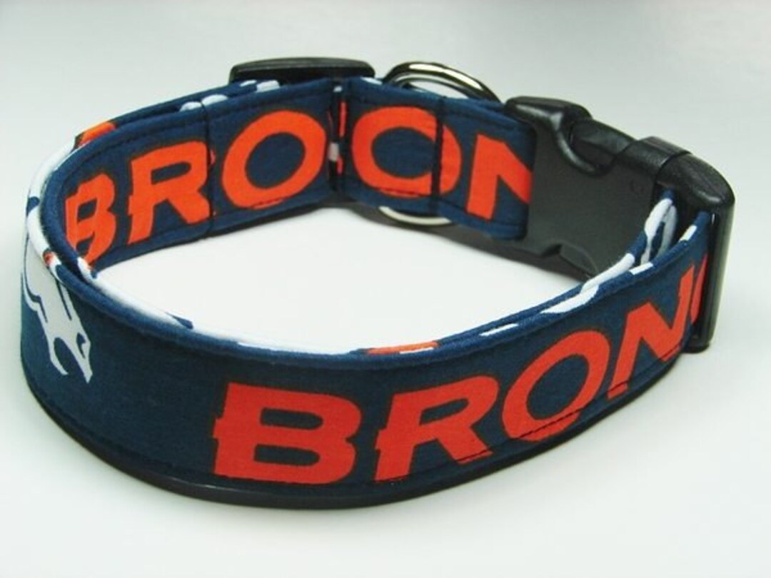 Denver Broncos Dog Collar Etsy