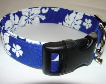 Royal Blue Hawaiian Dog Collar