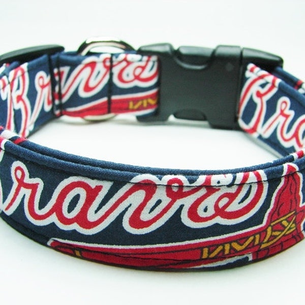 Atlanta Braves Baseball MLB Dog Collar