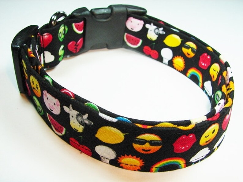 Emojis Emoticons Dog Collar Etsy