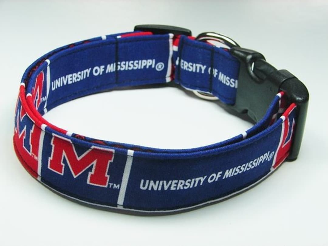 University of Mississippi Ole Miss Dog Collar Etsy