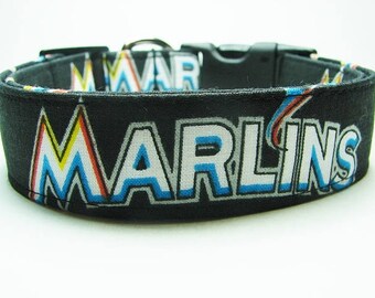 Miami Marlins Baseball Dog Collar