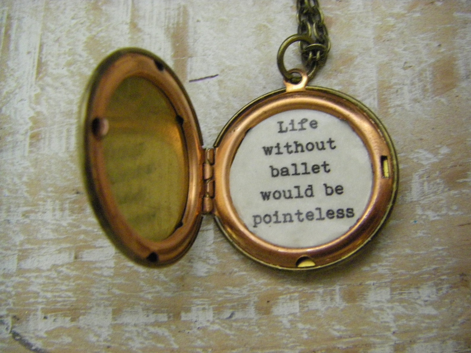 ballet locket necklace pointe shoes quote locket recital gift dancer dance gift ballerina dance teacher