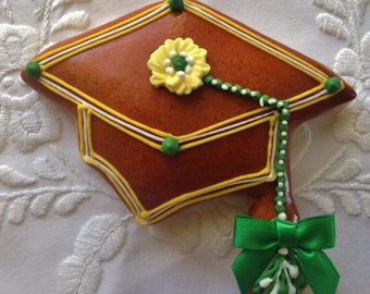 Congratulations !     Graduation Cap  Gingerbread Cookies   -   High School   - College   -  University