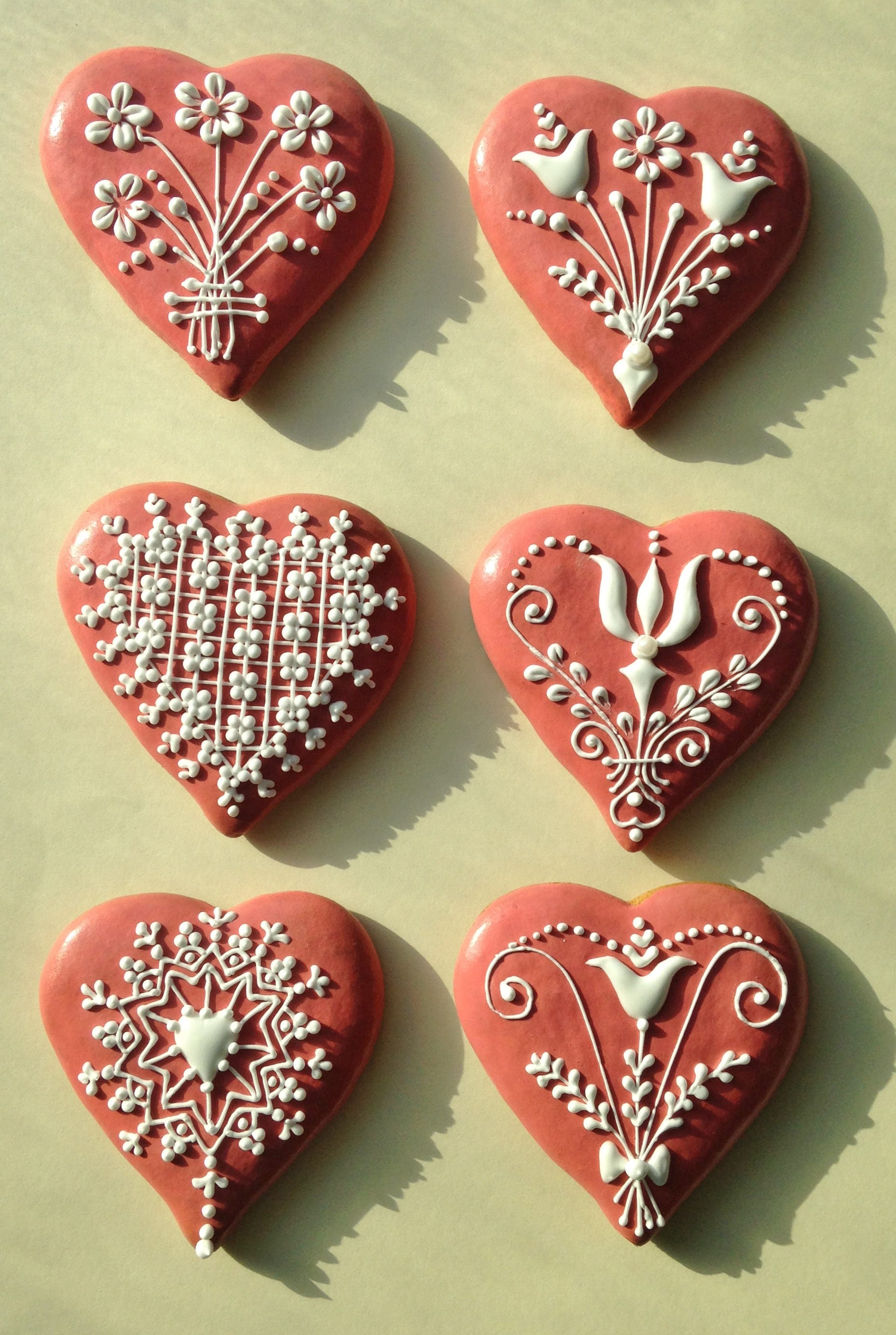 Blush/pink Honey Hearts Icing decorated Cookie Gifts 6 Etsy