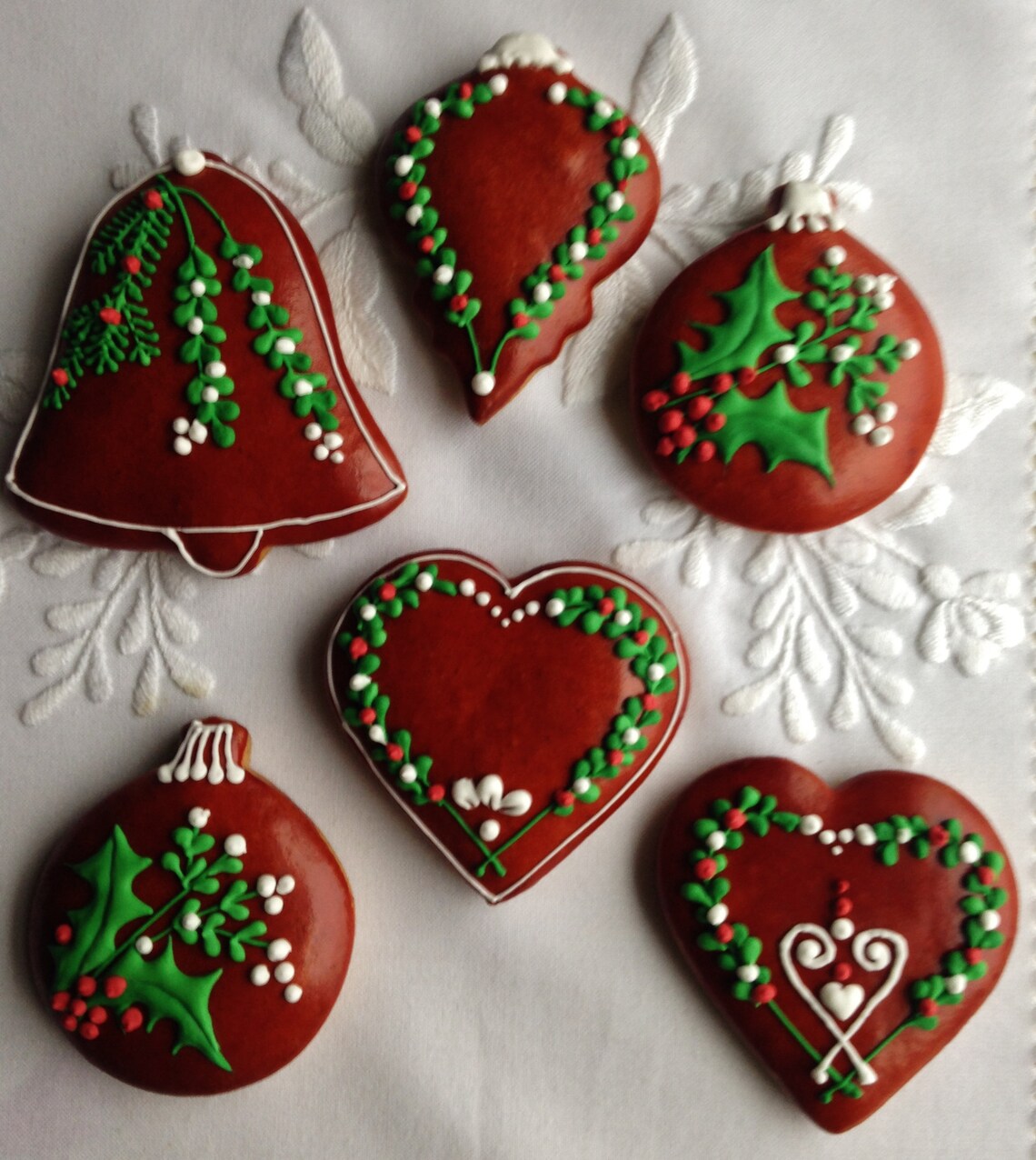 Unique Christmas Gingerbread Ornaments Icing Decorated Etsy