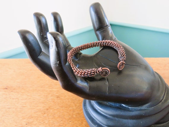 Wire Wrapped Copper Cuff - Fully Adjustable - Fle… - image 9