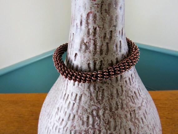 Wire Wrapped Copper Cuff - Fully Adjustable - Fle… - image 6