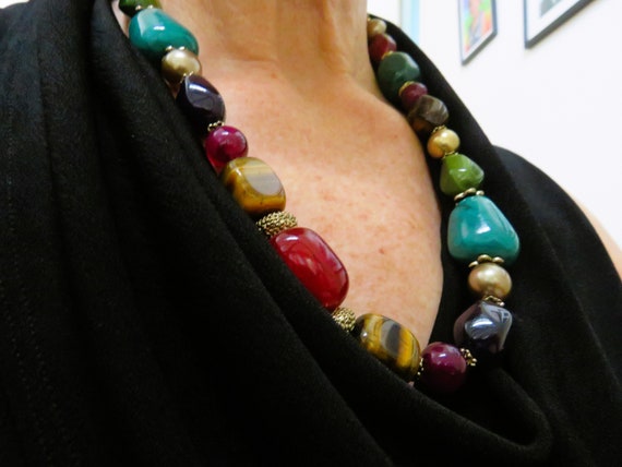 ERICA LYONS Adjustable Length Beaded Necklace - M… - image 2