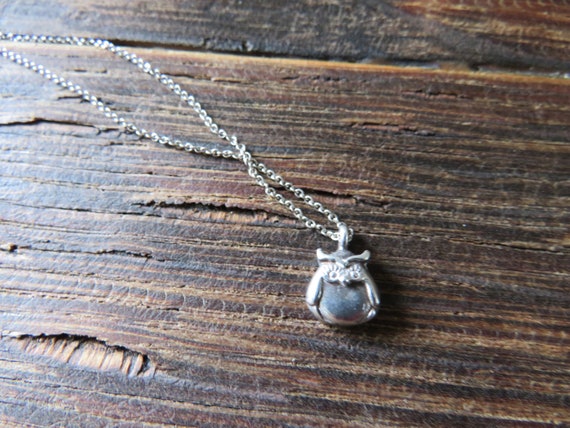 Sterling OWL Pendant Necklace -Great Teacher Gift! - image 1