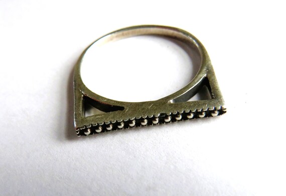 Size 11 Sterling LINEAR STACK Ring, Hallmarked 92… - image 3