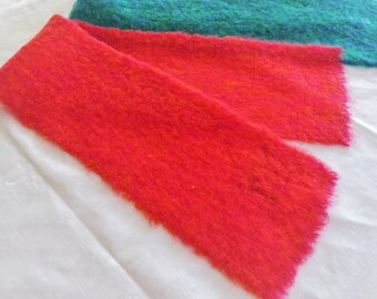 Handwoven Mohair Wool Scarf: Hot Pink Irish Design