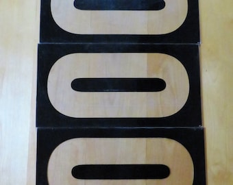 The NUMBER 0 ZERO! 14&quot; x 5.5&quot; Oval Art Object Also a Gas Station Price Number or Numeral Petroliana Vintage Signage