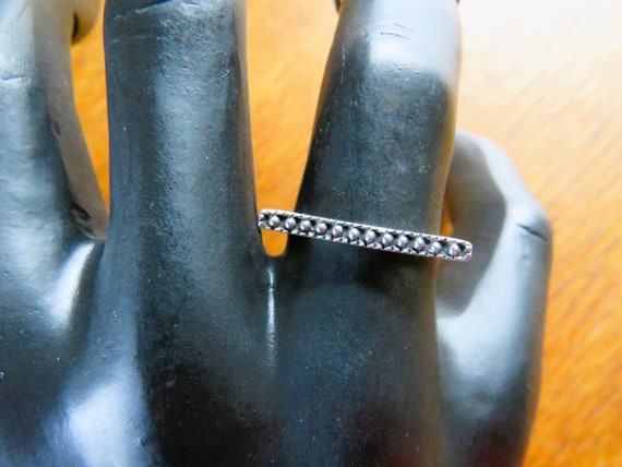 Size 11 Sterling LINEAR STACK Ring, Hallmarked 92… - image 2