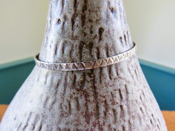 800 Silver Bangle with Sharp Triangular Geometric… - image 10