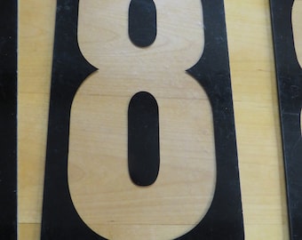 Gas Station Number 8 - 14&quot; x 5.5&quot; Gas Station Price Number or Numeral Petroliana Vintage Signage