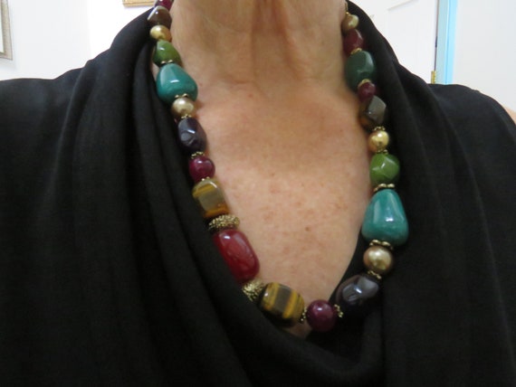 ERICA LYONS Adjustable Length Beaded Necklace - M… - image 8