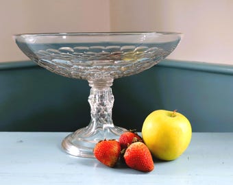 EAPG 10" New England Glass Company Compote circa 1860s:  New York Pattern