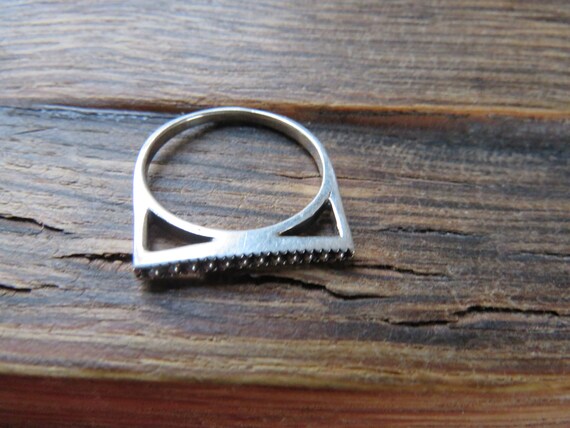 Size 11 Sterling LINEAR STACK Ring, Hallmarked 92… - image 6