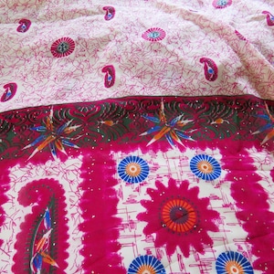 Large Colorful Sparkled Shawl/ Wrap with Medallions and Paisley, over 7 feet long.