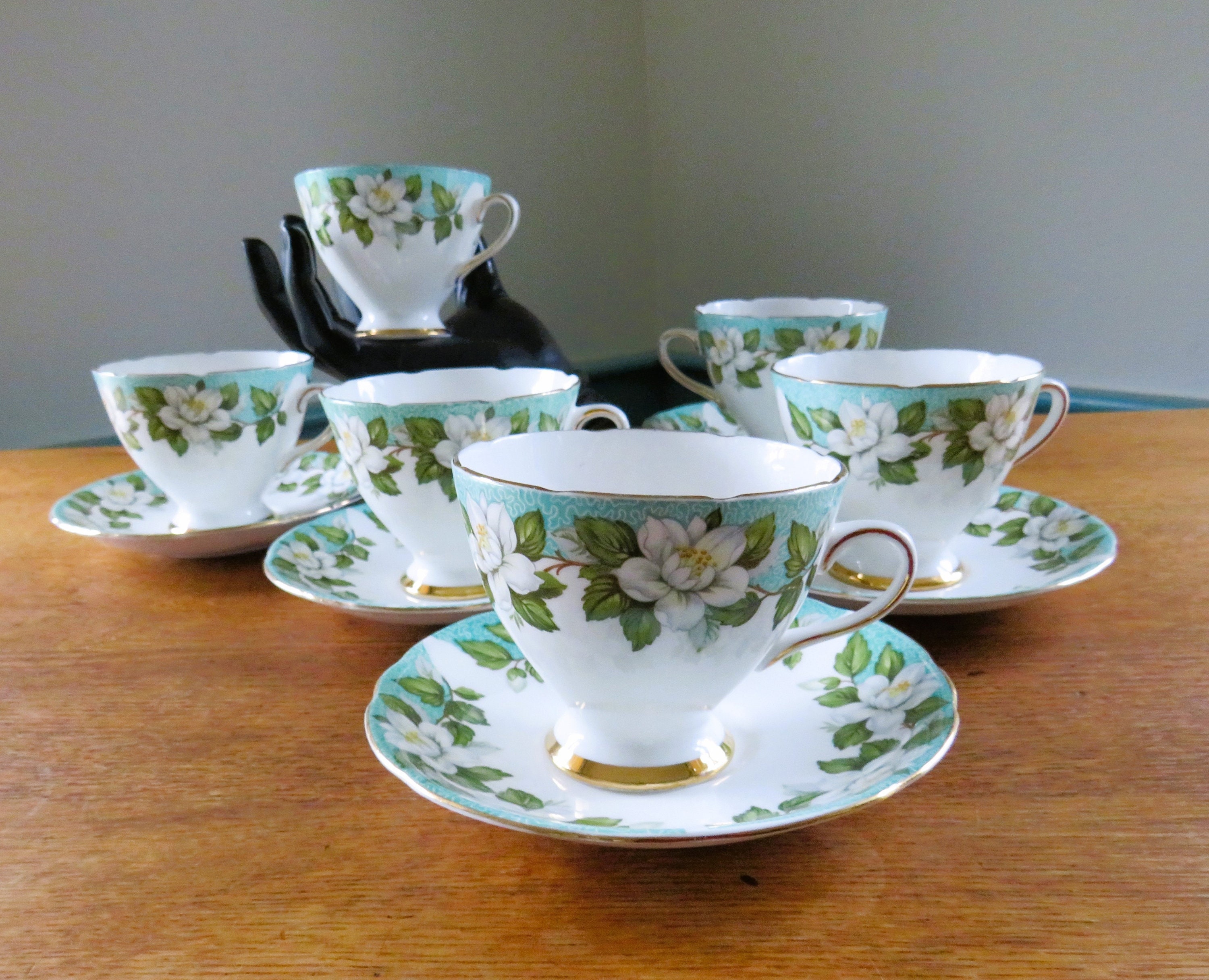 Set of 6 MONTROSE GLADSTONE Bone China Cups and Saucers - Etsy