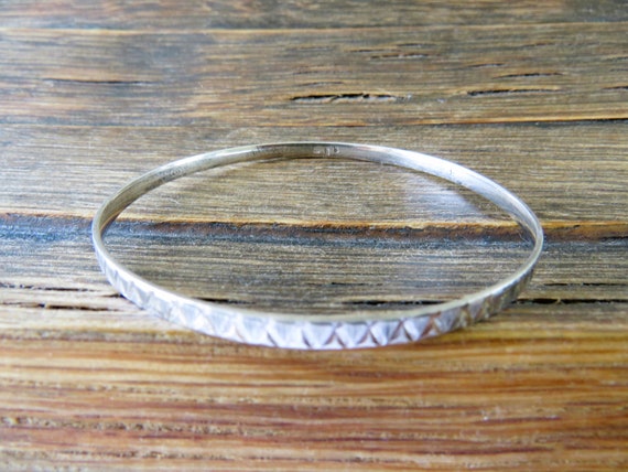 800 Silver Bangle with Sharp Triangular Geometric… - image 5