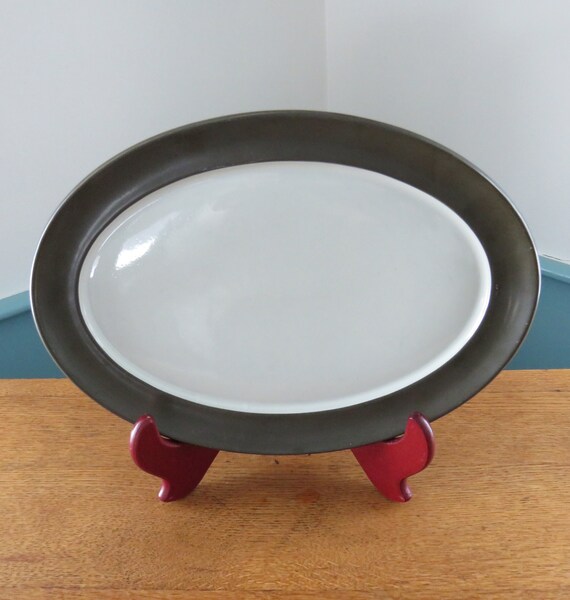 several available Oval Plate 11" x 8" Denby Chevron 