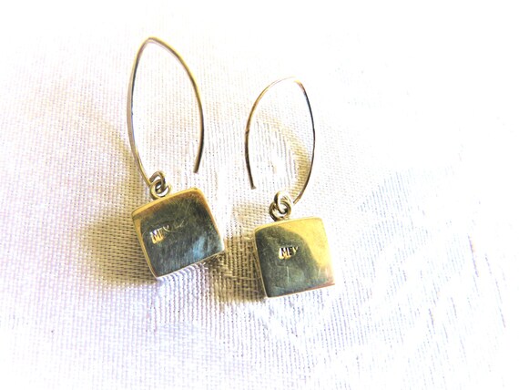 Sterling threader wires with Cube Dangles made in… - image 5
